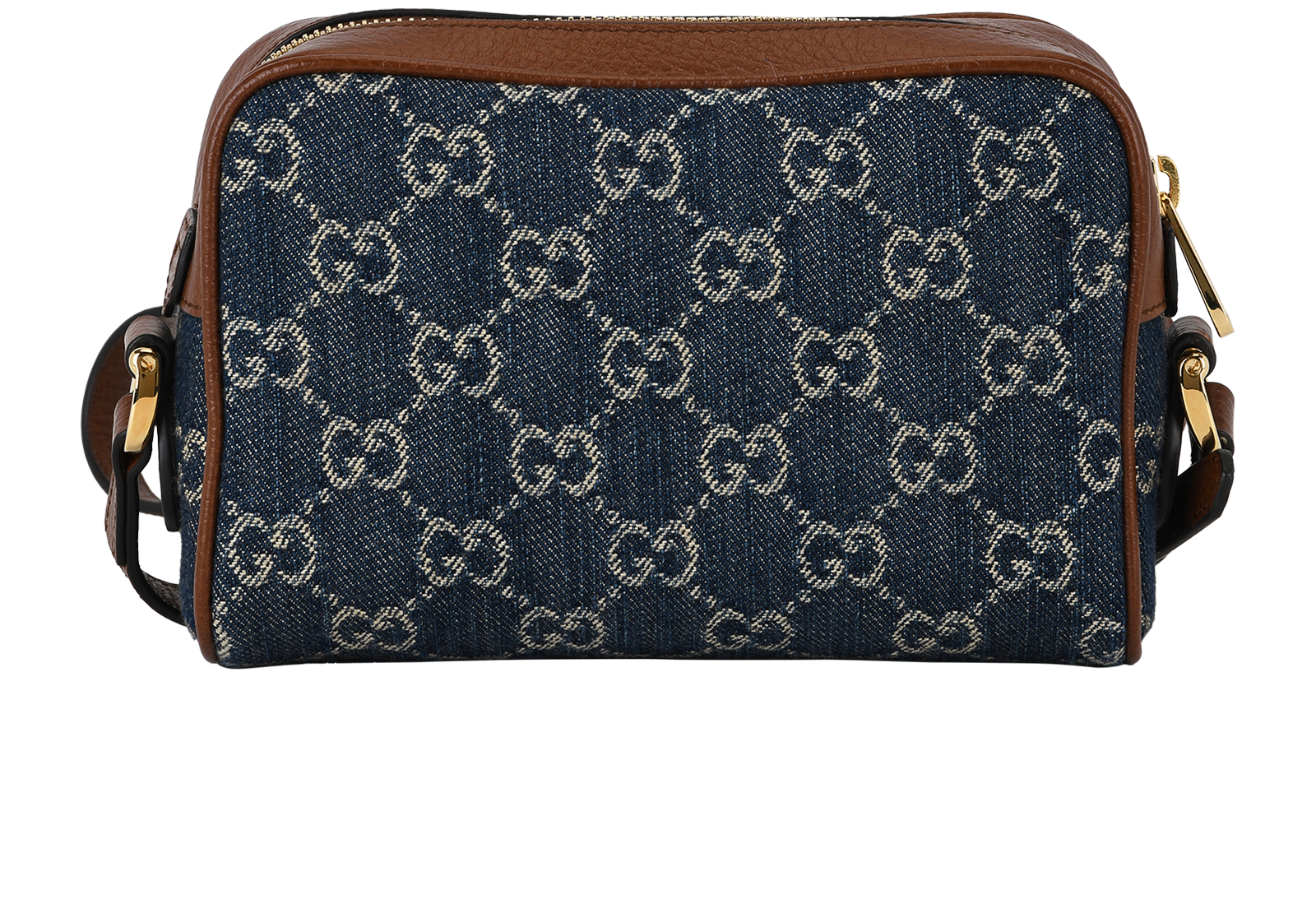 Ophidia Mini Bag, &pound;650, Handbags, Blue/Brown, Denim, Back view